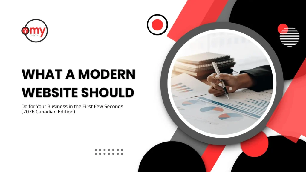 Professional blog banner with a vibrant blue background accented by geometric white circles, lines, and squares. On the left, bold white text reads "HOW CULTURAL UNDERSTANDING IMPROVES" with the subtitle "Recruitment Success in MENA Region" below it. On the right, a rounded square image frame features three corporate businessmen standing outside in front of modern skyscrapers in Dubai. Two of the men are wearing traditional white Middle Eastern attire (Kandura and Ghutra), and the middle businessman is in a formal grey suit and tie, smiling and actively engaging in conversation.